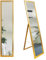 Stand-Ankleidespiegel 155,8 x 35,8 cm Standspiegel Garderobe Standspiegel Gold Zeitloser eleganter MDF Rahmen