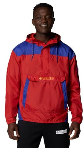 Columbia mens Challenger Ii Windbreaker, Sail Red/Clematis Blue, XS