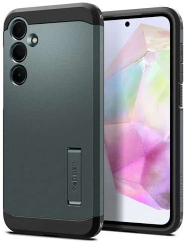 Spigen Funda Tough Armor Compatible con Samsung Galaxy A35 5G - Verde Cian