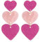 Ohrringe Silber 925 Rosa Herz Ohrringe Lange Ohrringe Hängend 925 Sterling Baumelnde Ohrringe Geschenke u. für Frauen-Ohrringe Weihnachten für Frauen-Weihnachtsohrringe (V-Pink, Einheitsgröße)