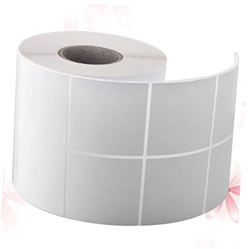 NUOBESTY 2000stücke Thermoetiketten Weiß Selbstklebend Für Drucker Band Barcode Blanko Verpackung Für Versandetiketten Adressetiketten Und