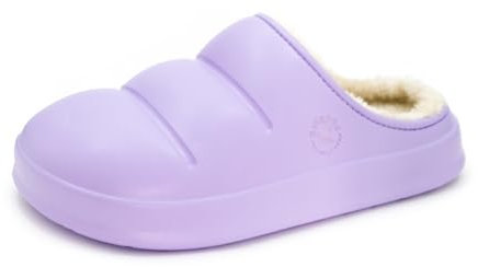 Avispas Simson Knit Clogs mit Innenfutter, Lammfell, Lavendelfarben, 38 EU