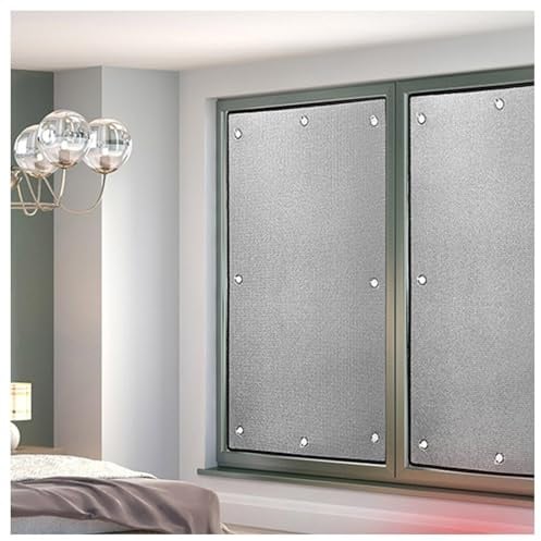 Heat Reflective Window Films,8mm Aluminium Foil Glass Insulation Film With Suction Cups,Sun Room Blackout Sun Blocker Privacy Window Stickers,Sun Protection Window Tint Film,W×H-40 * 80cm(16 * 31in)