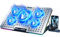 LIANGSTAR Laptop Cooling Pad, Laptop Cooler Gaming 5 Quiet Fans with Large Metal Plate for 12-17.3 Inch Fan Stable Stand, 4 Modes RGB Light, 7 Height & Adjust Speed, 2 USB Port & Phone Holder