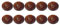 Queenbox 10 Stück 10 mm natürliche Hornknöpfe, 4 Löcher, runde Hornknöpfe, echte Büffelhornknöpfe, Basteln, Nähknöpfe für Heimwerker, Kleidung, Mäntel, Nähen, Hellbraun