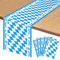 DPKOW 5 STK Tischläufer Oktoberfest Deko, Weiß Blau Tischläufer Bayrische Tischdecke Oktoberfest Tischdeko Bayrische, Einweg Kunststoff Tischläufer PVC, Raute Oktoberfest Deko Oktoberfest Party