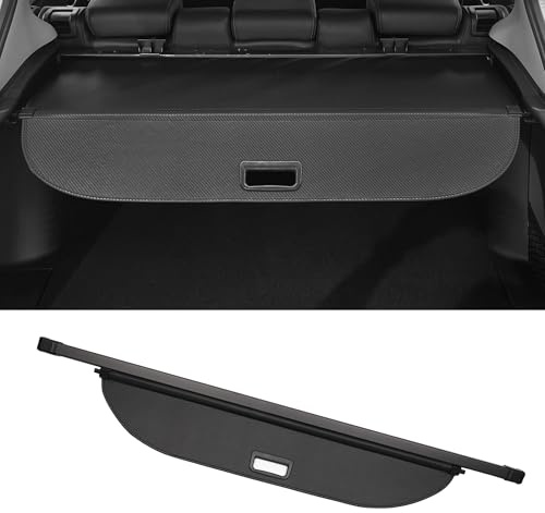 Motoforti Ausziehbare Laderaumabdeckung Für Mazda Cx-7 2007-2012 1 Stück | Carbonfaser Schwarz, Aluminiumlegierung, Leinwand, Länge 140cm & 108.5cm, Gepäcksicherheitsabdeckung, Nicht-OEM