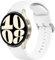 Vancle Armband für Samsung Galaxy Watch 6 40mm 44mm und Classic 43mm 47mm, Silikon Sport Ersatzband für Damen und Herren (Weiß)