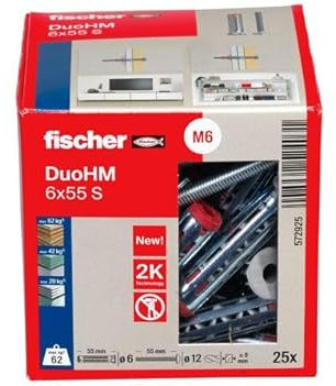 Cheville duoHM 6x55 S torx boite de 25 Fischer