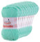 10 x 50g Häkelgarn Bambuska Sommergarn Strickgarn Baumwolle Viskose unifarben, Farbwahl, Farbe:13 mint