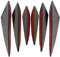 Bqieai 6PCS Auto PVC Front Stoßstange Spoilerlippe, für Tiguan Passat Polo MK5 MK6 Passat Golf 4/5/6 GTI Spoiler Canards Wind Messer diffusor Flossen Car Schützen Zubehör,A