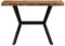 Willood Esstisch Esszimmertisch Metallbeine Schwarz 110x55x75 cm Massivholz Mango