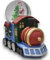 Gerimport Bola de Nieve Navidad Tren con Papá Noel - Bola Cristal con Nieve Decorativa - Adornos Navideños Originales - Decoración Navidad 2024-9,5x8,7 cm