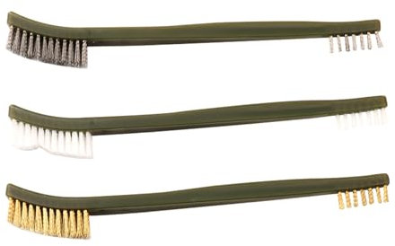 Zgehnao Lot de 3 petites brosses métalliques en acier/nylon/laiton pour nettoyer la peinture, le bois, le rustoleum, la peinture