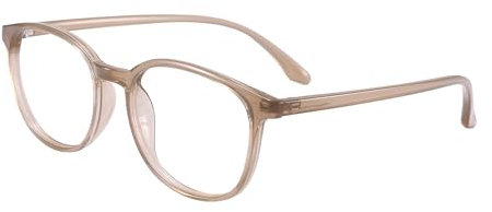 Firmoo Lesebrille mit Sehstärke 2.0 für Damen Herren, Blaulicht Computer Lesebrille für Bildschirme, Blendfreie Lesehilfe TR90 Braun