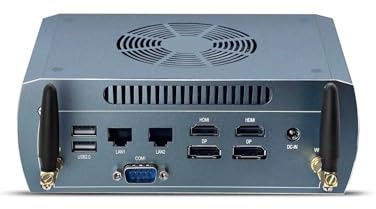 SJRC AMD Ryzen 7 8845HS Mini PC, 2 Port i226V 2.5GbE LAN Micro Computer Dual M.2 PCIe4 x 4 NVMe, Gaming PC AI Support 8K Quad Display, WiFi6/BT5.2, Barebone (NO RAM/SSD/System)