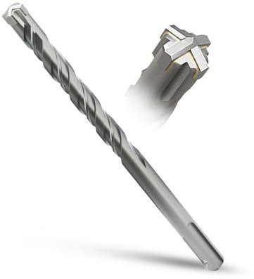 METOTY SDS Plus Drill Bit 12 mm x 160 mm, Masonry Drill, Hammer Drill, Concrete Drill, for Stone, Concrete, Natural Stone, Brick Wall