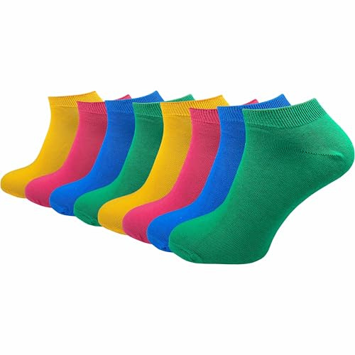 GAWILO Damen & Herren Sneaker Socken aus 100% reiner Baumwolle (8 Paar) | kurze & dünne Natur Füßlinge | ohne drückende Naht über den Zehen (DE/NL/SE/PL, Numerisch, 35, 38, Regular, Regular, bunt)