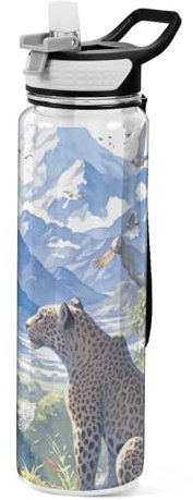 WDdZzyy Botella de agua delgada personalizada de 32 onzas para viajes, Tritan sin BPA, botella de plástico no tóxica para ciclismo, portátil