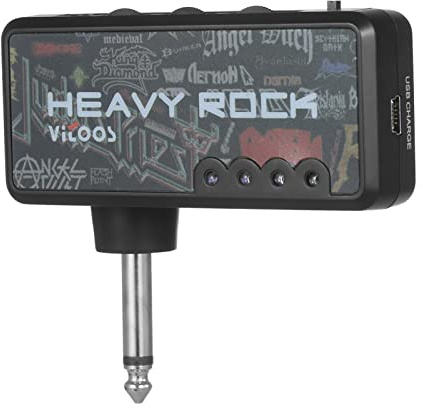 Juroupi VITOOS Electric Guitar Plug Mini Headphone Amp Amplifier Heavy Rock Compact Portable