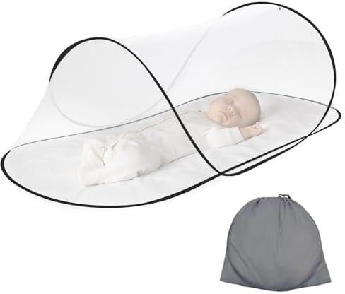 Moskitonetz Pop Up - 200 x 80 x 56 cm, Faltbares moskitonetz, Tragbares Campingzelt, Ultraleichtes 360° Schutz, Familien Moskitonetz Betten, Einfache und schnelle Installation,Camping, Reise, Indoor