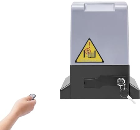 Motorisation Portail Coulissant,1200KG 240V AC Moteur Portail Coulissant Électrique Automatique, Capteurs Infrarouges 2 Télécommandes de, Convient aux portes en acier inoxydable fer bois vinyle (750W)