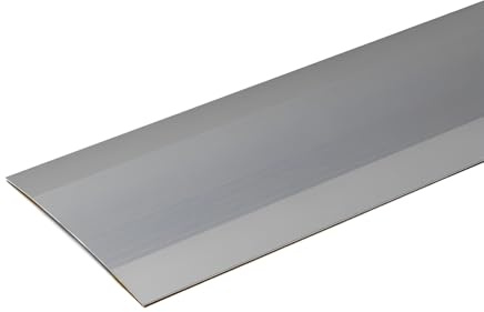 MW Profiles Aluminium Threshold Strip 100mm x 930mm - Silver - Self-Adhesive Grooved Wide Profile, 0.93m Length DT 100K (Silver)