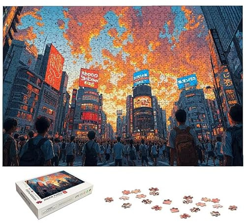 Puzzle 3000 Teile Landschaft, New York Puzzle 3000 Teile Erwachsene, Holzpuzzle Erwachsene mit Exquisiter Verpackungsbox, Klassische Puzzles für Die Ganze Familie, Holzpuzzle für Geschenke, -5732