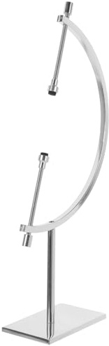 NUOBESTY Caliper Display Stand for Crystal Sphere Adjustable Metal Holder Silver Finish for Home Decor and Gazing Balls for Gardens