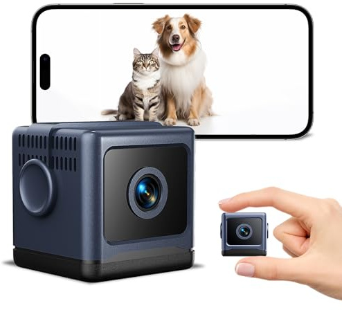 HJZJGG Spy Hidden Camera Nanny Cam for Home Office Baby Pet Monitor | WiFi Mini Camera Motion Detection, Night Vision, Loop Recording, SD Card Storage, APP Control Security