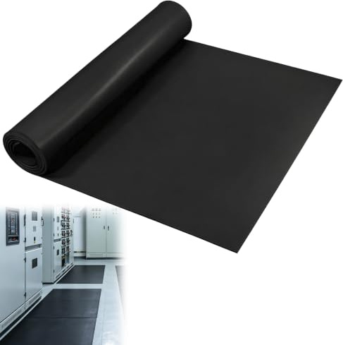 Rubber Flooring Mat 2mm Thick 1m x 1m – Anti-Slip & Cushioned Sheet for Gym, Garage, or Workshop Use
