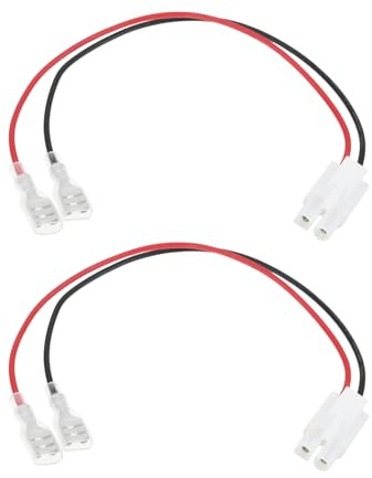 MechPort 2pcs Bait Boat Battery Connector Leads with 6.3mm Terminals 200mm 18AWG compatible with Microcat