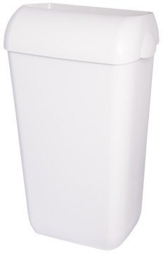 Blanc HYGIENIC Abfallbehälter Premium BIN – Mülleimer mit abnehmbarem Deckel, Abfalleimer 25 Liter, aus ABS für Küche und Büro, Weiß