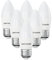 paul russells Edison Screw Light E27, 60Watt Equivalent Bulb, Bright Warm White 2700K, 6.5W 806lm LED Bulbs, ES C35 Candle Energy Saving Chandelier Lightbulbs, Non-dimmable, Pack of 6