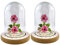 Florissima 2X Glasglocke Blumen Holz Frühling Ostern Home Wohndeko Dekoaccessoire Deko Home Landhaus