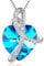 Angelady Collier pour Femme, Pendentif cœur en Cristal, Cadeau pour Maman, Collier cœur enveloppé, Bijoux de Noël, Cadeau d'anniversaire pour la fête des mères