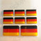 All3DStickers Aufkleber Deutschland Flagge 8 x Flaggen von Deutschland Rechteckig 3D Kfz-Aufkleber Gedomt Fahne