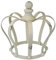 MACOSA SA77757 Deko-Krone Metall Antik-Weiß 24 x 26 cm groß Shabby Chic nostalgisch Rankhilfe Garten-Dekoration Gartenkrone Metallkrone Pflanzkrone
