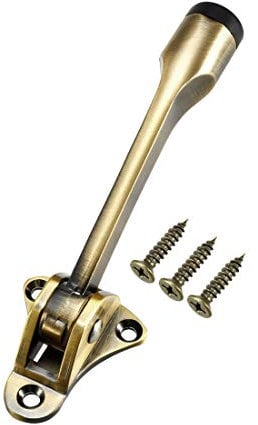 sourcing map Kickdown Door Stopper Easy-Step Pedal Kick Down Door Stop Zinc Alloy Bronze Tone