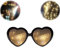 SJLHP 3D-Brille Herzen Feuerwerk Beugungsbrille Spezialeffekt Licht für Musik im Freien Party/Bar/Feuerwerk,Schwarz