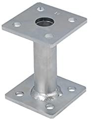 Domax Befestigungsklammer, verzinkt, hochbelastbar, Legierter Stahl, Masthalterung, Silber
