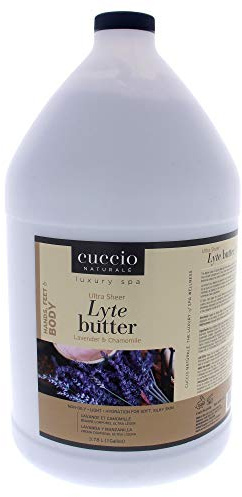 Cuccio Naturale Lyte Ultra-Sheer Body Butter - Replenishing Scented Moisturizer Cream - All Natural, Cruelty-Free Formula - Lavender And Chamomile - 1 Gal, 128 Ounce (I0098792)