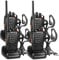 Walkie Talkie Recargable, 16 Canales PMR446 Walky Talky, Profecionales CTCSS DCS 3KM Radiocomunicación, con Auricular Incorporado Antorcha de LED, 2 Pares