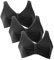 Eden House Ladies Pack of 3 Bra Cotton Front Fastening Magic Bra Black 16