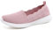 Puxowe Baskets pour Femmes Marche Légers Sneakers Maille Confortable Travail Mocassins Chaussures 40 EU Pink