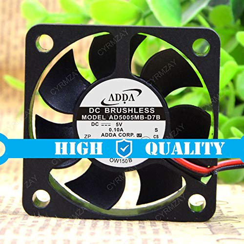 Kompatibel für ADDA AD5005MB-D7B 5V 0.10A 2-Draht 5CM 5015 USB ultra-quiet Lüfter