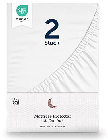 Blumtal® Matratzenschoner 135x190cm im 2er Set - Matratzenschutz wasserdicht - Oeko-TEX zertifizierter Matratzenschoner wasserdicht 135x190 cm - knisterfreier Schutz Matratzen - Schonbezug Matratze