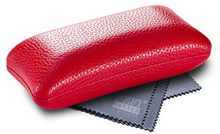 FEFI - Custodia rigida per occhiali di forma eccezionale (Rosso - Medio)