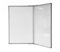 Sam Creative Whiteboard Pro Emailliert Flügeltafel 3-Fläche 60x45 cm | Magnetisches Pro Design Whiteboard
