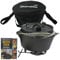 Skandika Dutch Oven Flame Master 13,8 L | Gusseisen Topf zum Kochen, inkl. Rezeptbuch der Sauerländer BBCrew, bereits eingebrannt, mit Füße, Deckelheber, Tragetasche | Feuertopf für Grillen, Camping